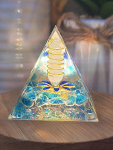 Load image into Gallery viewer, Orgone Pyramid, Rose Quartz Orgonite Chakra Gift