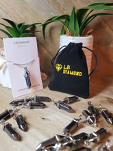 Load image into Gallery viewer, Crystal Necklace Hematite Healing Crystal Point Necklace Silver Tone