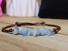 Load image into Gallery viewer, Blue Chalcedony Chip Bracelet Handmade Genuine Crystal Bracelet