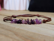 Load image into Gallery viewer, Amethyst Chip Bracelet Handmade Genuine Crystal Bracelet