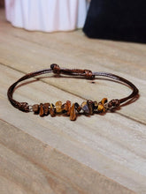 Load image into Gallery viewer, Tiger's Eye Chip Bracelet Handmade Genuine Crystal Bracelet