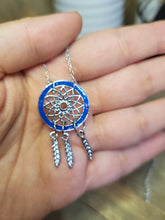 Load image into Gallery viewer, Dainty Sleep Catcher Necklace - gift for her Silver Tone