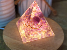 Load image into Gallery viewer, Orgone Pyramid Amethyst Orgonite Chakra Gift