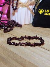 Load image into Gallery viewer, Garnet Chip Bracelet Handmade Genuine Crystal Stretch Bracelet