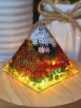 Load image into Gallery viewer, Orgone Pyramid, Carnelian & malachite   Orgonite Chakra Gift