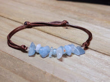Load image into Gallery viewer, Blue Chalcedony Chip Bracelet Handmade Genuine Crystal Bracelet