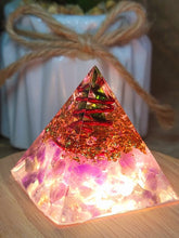 Load image into Gallery viewer, Orgone Pyramid, Amethyst Orgonite Chakra gift