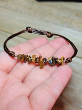 Load image into Gallery viewer, Tiger's Eye Chip Bracelet Handmade Genuine Crystal Bracelet