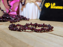 Load image into Gallery viewer, Garnet Chip Bracelet Handmade Genuine Crystal Stretch Bracelet