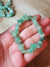 Load image into Gallery viewer, Green Aventurine Chip Bracelet Handmade Genuine Crystal Stretch Bracelet