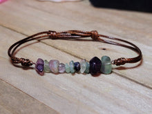 Load image into Gallery viewer, Fluorite Chip Bracelet Handmade Genuine Crystal Bracelet