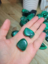 Load image into Gallery viewer, ONE MALACHITE TUMBLED STONE