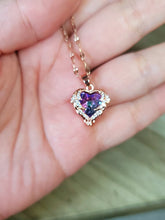 Load image into Gallery viewer, Elegant 18-Inch Rose Gold Heart Pendant Necklace: A Timeless Gift for Her