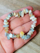 Load image into Gallery viewer, Amazonite  Chip Bracelet Handmade Genuine Crystal Stretch  Bracelet