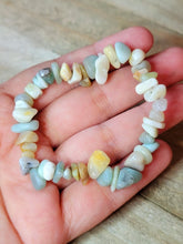 Load image into Gallery viewer, Amazonite  Chip Bracelet Handmade Genuine Crystal Stretch  Bracelet