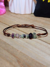Load image into Gallery viewer, Fluorite Chip Bracelet Handmade Genuine Crystal Bracelet