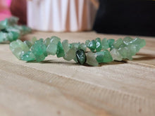 Load image into Gallery viewer, Green Aventurine Chip Bracelet Handmade Genuine Crystal Stretch Bracelet