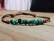 Load image into Gallery viewer, Malachite Chip Bracelet Handmade Genuine Crystal Bracelet