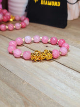 Load image into Gallery viewer, Harmony in Rose Quartz: Handmade 10 MM Beaded Feng Shui Stretch Bracelet - 19 CM