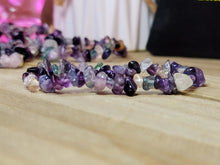 Load image into Gallery viewer, Fluorite Chip Bracelet Handmade Genuine Crystal Stretch Bracelet