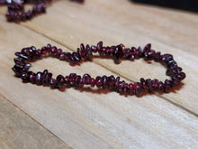 Load image into Gallery viewer, Garnet Chip Bracelet Handmade Genuine Crystal Stretch Bracelet