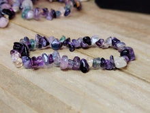Load image into Gallery viewer, Fluorite Chip Bracelet Handmade Genuine Crystal Stretch Bracelet