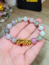 Load image into Gallery viewer, Grade A++ Fluorite Crystal Bead Bracelet 10mm, Genuine Feng Shui Fluorite Gemstone Bracelet,