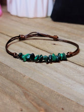 Load image into Gallery viewer, Malachite Chip Bracelet Handmade Genuine Crystal Bracelet