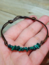 Load image into Gallery viewer, Malachite Chip Bracelet Handmade Genuine Crystal Bracelet