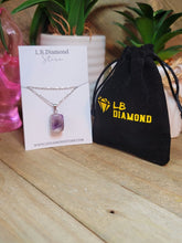 Load image into Gallery viewer, Irregular shaped Necklace, Amethyst Necklace, Dainty Stone Pendant,