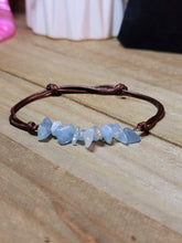 Load image into Gallery viewer, Blue Chalcedony Chip Bracelet Handmade Genuine Crystal Bracelet