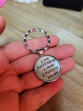 Load image into Gallery viewer, I F* love you keychain Funny Couples gift Cute Keychain