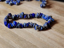 Load image into Gallery viewer, Lapis Lazuli Chip Bracelet Handmade Genuine Crystal Stretch Bracelet