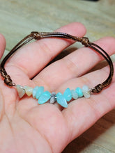 Load image into Gallery viewer, Amazonite Chip Bracelet Handmade Genuine Crystal Bracelet