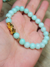 Load image into Gallery viewer, Handmade Aquamarine Bracelet Powerful Bracelet 8mm Feng Shui bracelet