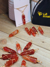 Load image into Gallery viewer, Natural Handmade Crystal Necklace Wired Wrapped