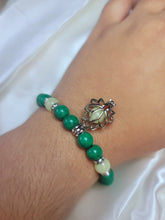 Load image into Gallery viewer, Gorgeous Jasper Bracelet 8mm Glow Lotus Pendant Bracelet Boho Gypsy