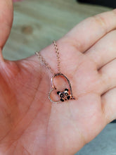 Load image into Gallery viewer, I Love You Necklace Panda - Trendy Heart necklace Rose Gold