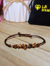 Load image into Gallery viewer, Tiger's Eye Chip Bracelet Handmade Genuine Crystal Bracelet
