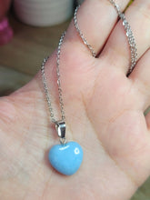 Load image into Gallery viewer, Blue Chalcedony Heart necklace Powerful necklace Healing Energy Necklace