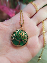 Load image into Gallery viewer, Tree Of Life Green Jade necklace / Tree necklace / Manifestation necklace /