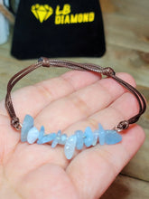 Load image into Gallery viewer, Blue Chalcedony Chip Bracelet Handmade Genuine Crystal Bracelet
