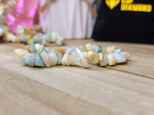 Load image into Gallery viewer, Amazonite  Chip Bracelet Handmade Genuine Crystal Stretch  Bracelet