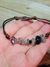 Load image into Gallery viewer, Fluorite Chip Bracelet Handmade Genuine Crystal Bracelet