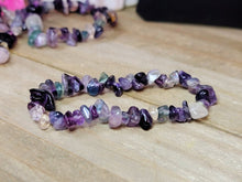 Load image into Gallery viewer, Fluorite Chip Bracelet Handmade Genuine Crystal Stretch Bracelet