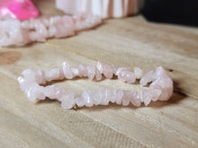 Load image into Gallery viewer, Rose Quartz Chip Bracelet Handmade Genuine Crystal Stretch Bracelet