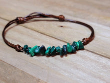 Load image into Gallery viewer, Malachite Chip Bracelet Handmade Genuine Crystal Bracelet
