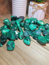 Load image into Gallery viewer, ONE MALACHITE TUMBLED STONE