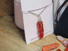 Load image into Gallery viewer, Natural Handmade Crystal Necklace Wired Wrapped
