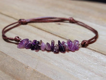 Load image into Gallery viewer, Amethyst Chip Bracelet Handmade Genuine Crystal Bracelet